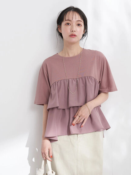 blouse wanita kekinian Kure Back Shank Cut Pullover