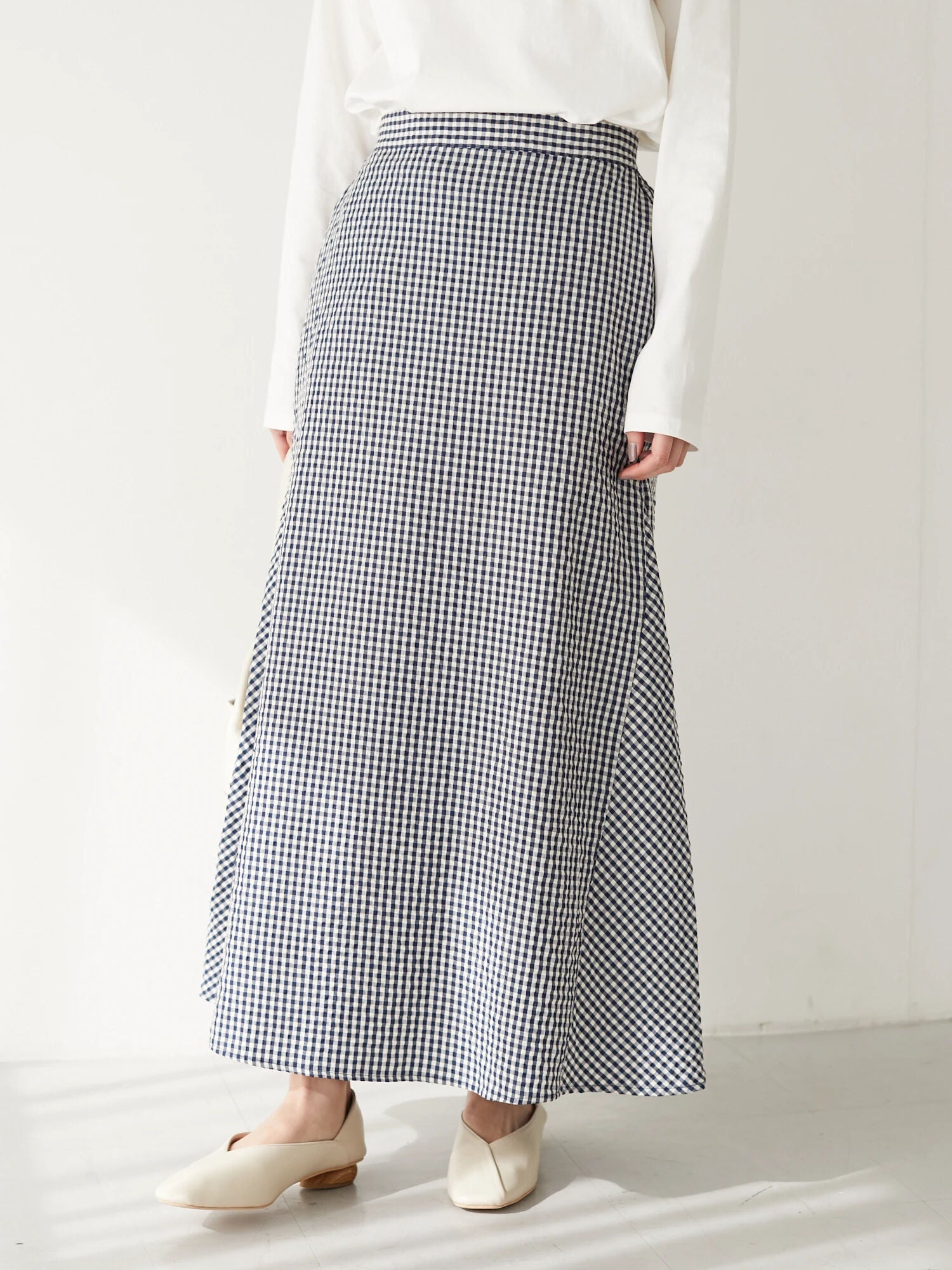 Vita Gingham Check Skirt