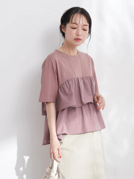 blouse wanita kekinian Kure Back Shank Cut Pullover