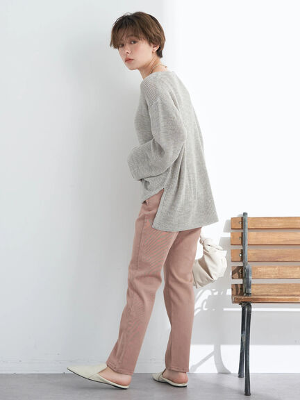 Leanore Slab V-neck Knit Pullover