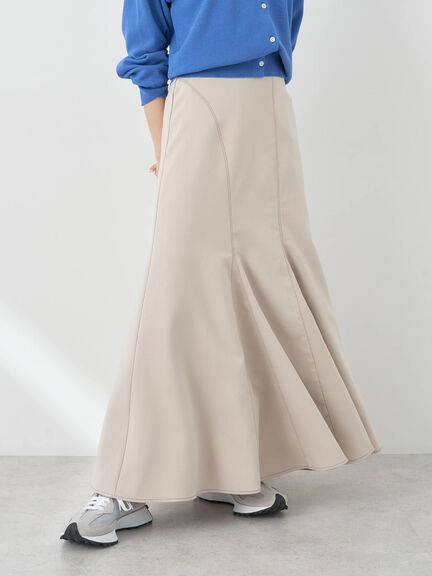 Kizuna Stitch Panel Flared Skirt