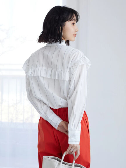 Aomori Stand Frilled Blouse