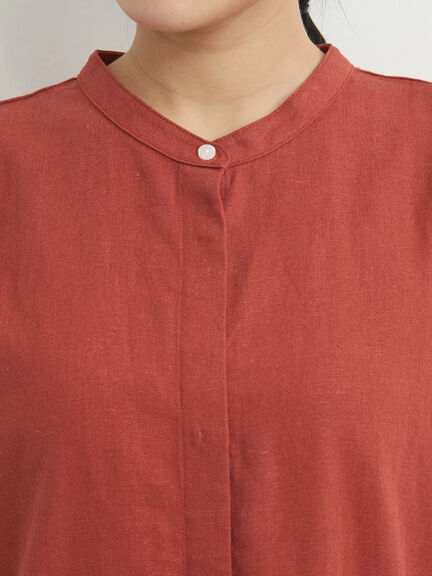 Hiyoku Linen Short Sleeve Tunic