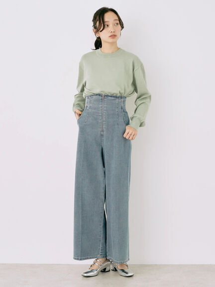 Wide Leg Jeans Wanita Kazanami Jeans