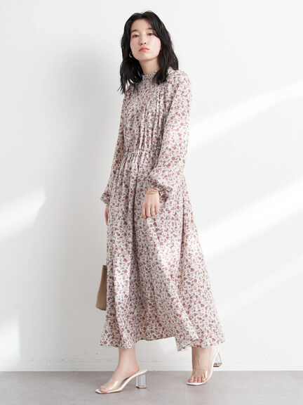 Malva Flower Print Dress