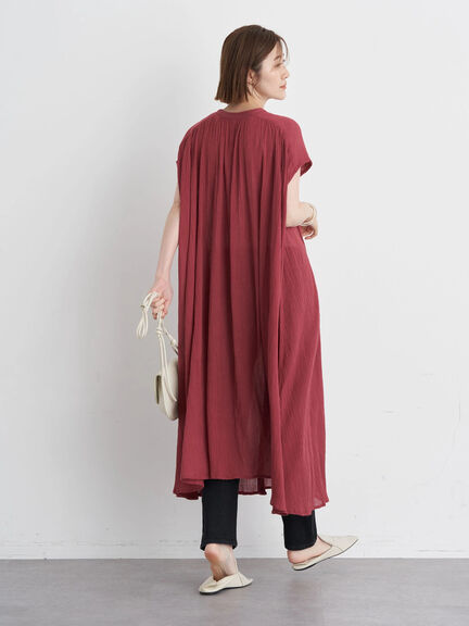 Casual Midi Dress Youka Gathered