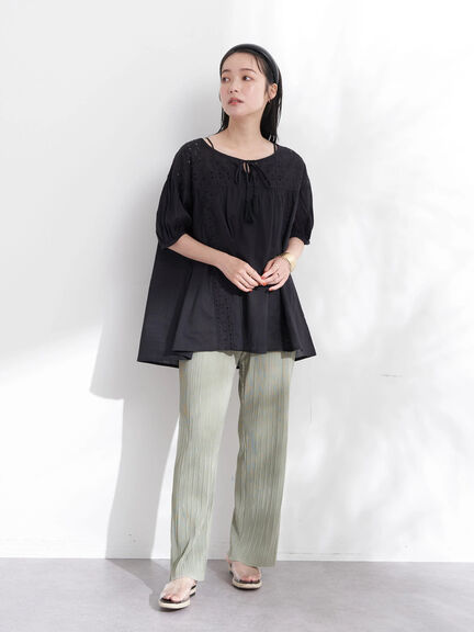 Tunik Lengan Balon Yukata Short Sleeve Lace Tunic