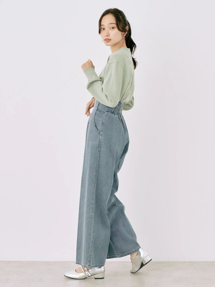 Wide Leg Jeans Wanita Kazanami Jeans