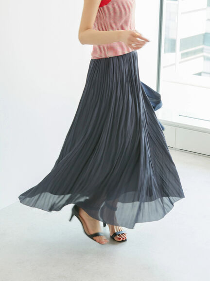 Keiju Soft Chiffon Pleated Skirt