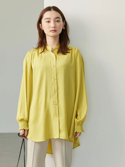 Maemi Satin Gathered Blouse