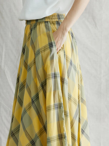 Rok Flare Tarta Check Flare Skirt