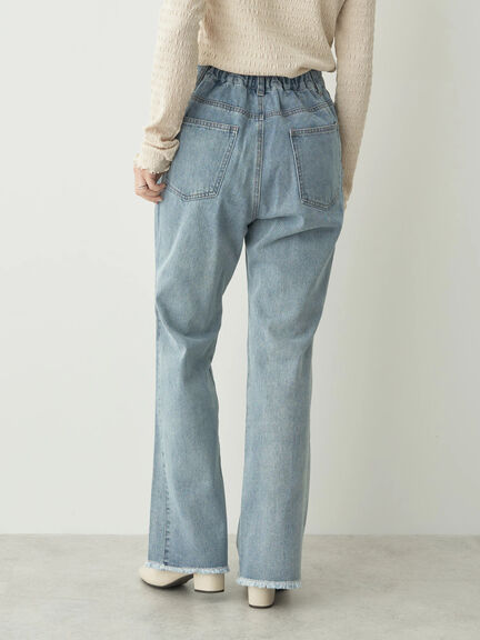 Gusset Loose Denim Pants