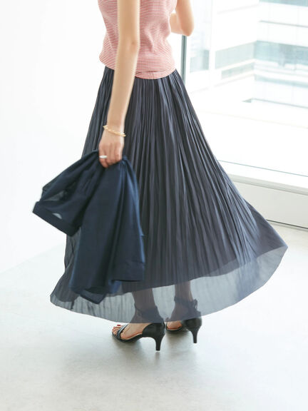 Keiju Soft Chiffon Pleated Skirt