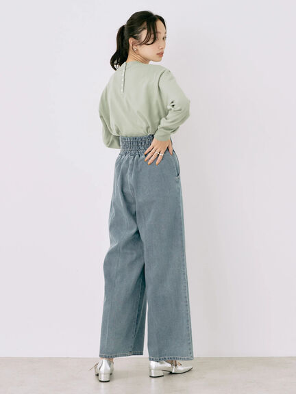 Wide Leg Jeans Wanita Kazanami Jeans