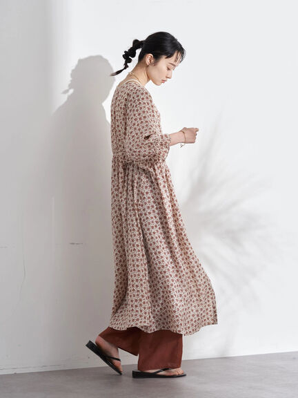 Kimono dress - Haori V-Neck Flower Dress