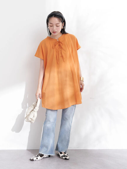 Baju tunik Kekinian Marty 2-Way Lace-up Tunic