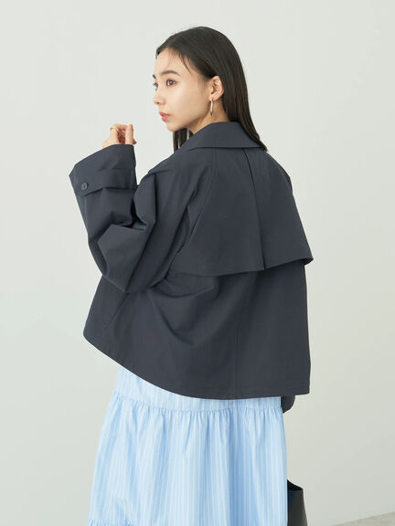 Jaket Crop Wanita - Mabel Short Trench Coat - Bobo Tokyo – Bobobobo