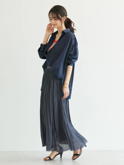 Keiju Soft Chiffon Pleated Skirt