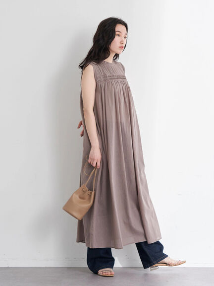 Dress Plisket Fancy Pleated Gathered