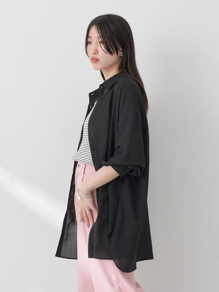 Boyfriend shirt Hakuto Sheer Shirt