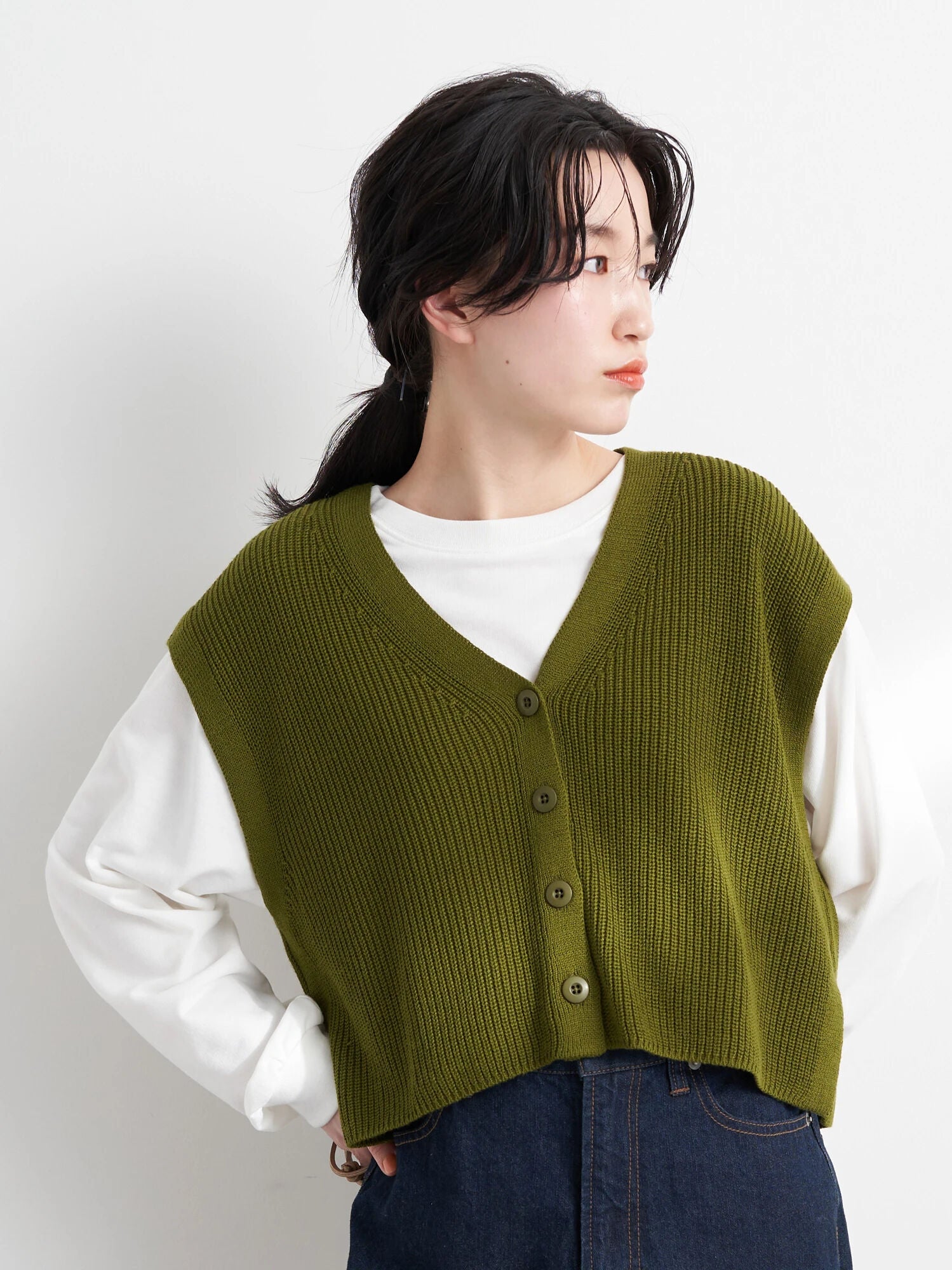 Makiko 2way knit vest