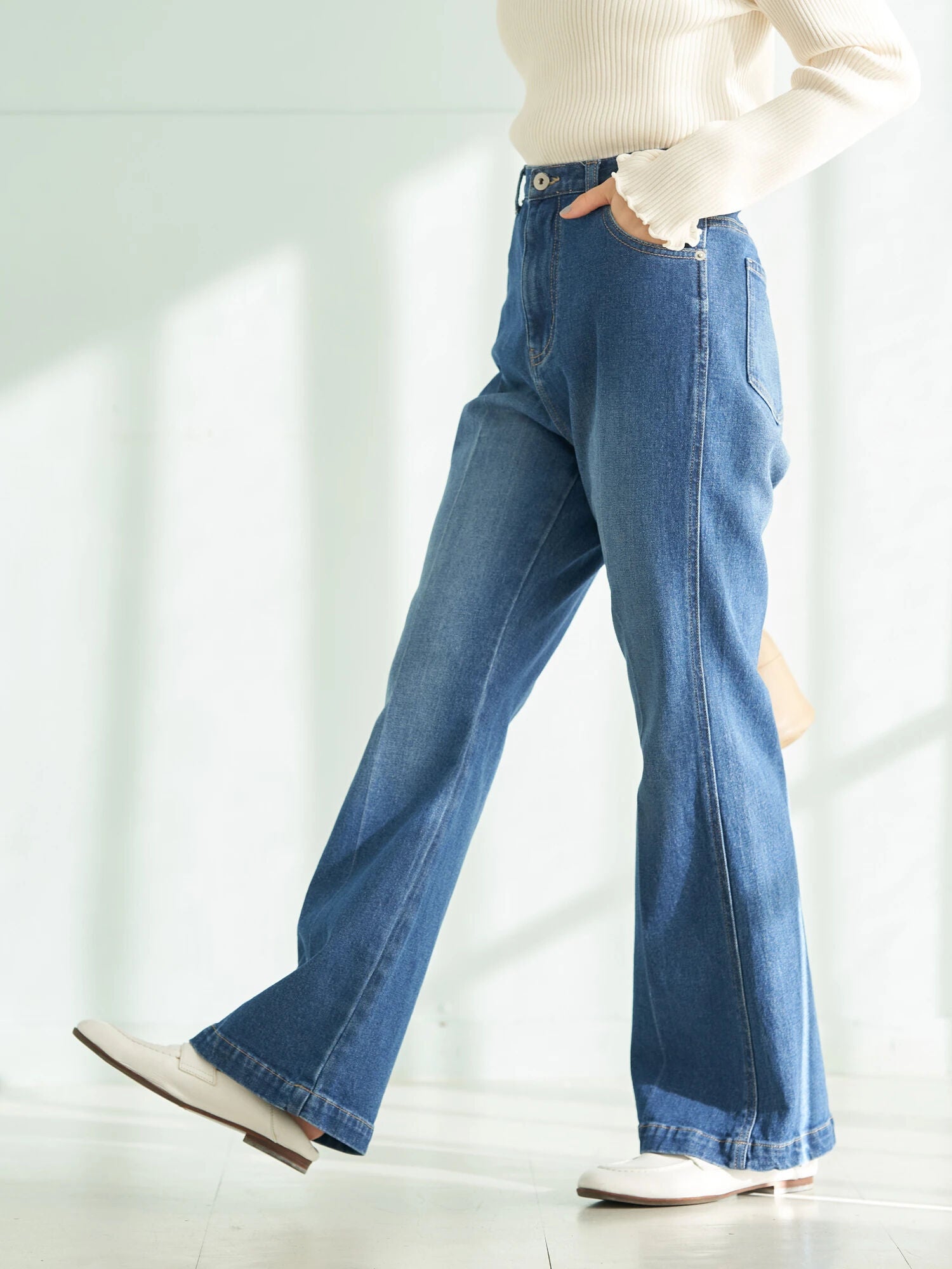 Yubi Denim Flared Pants