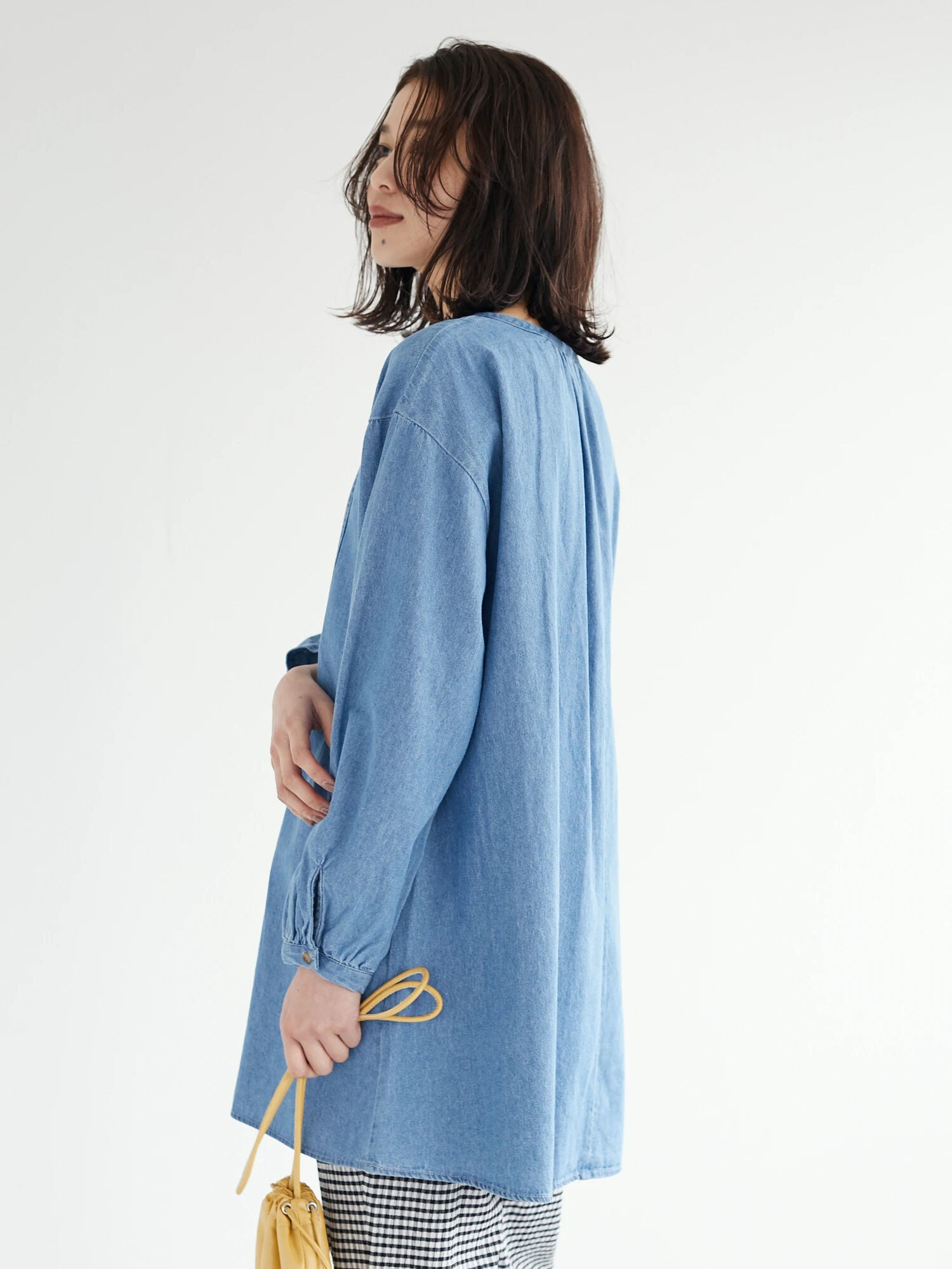 Hena Denim Switching Tunic