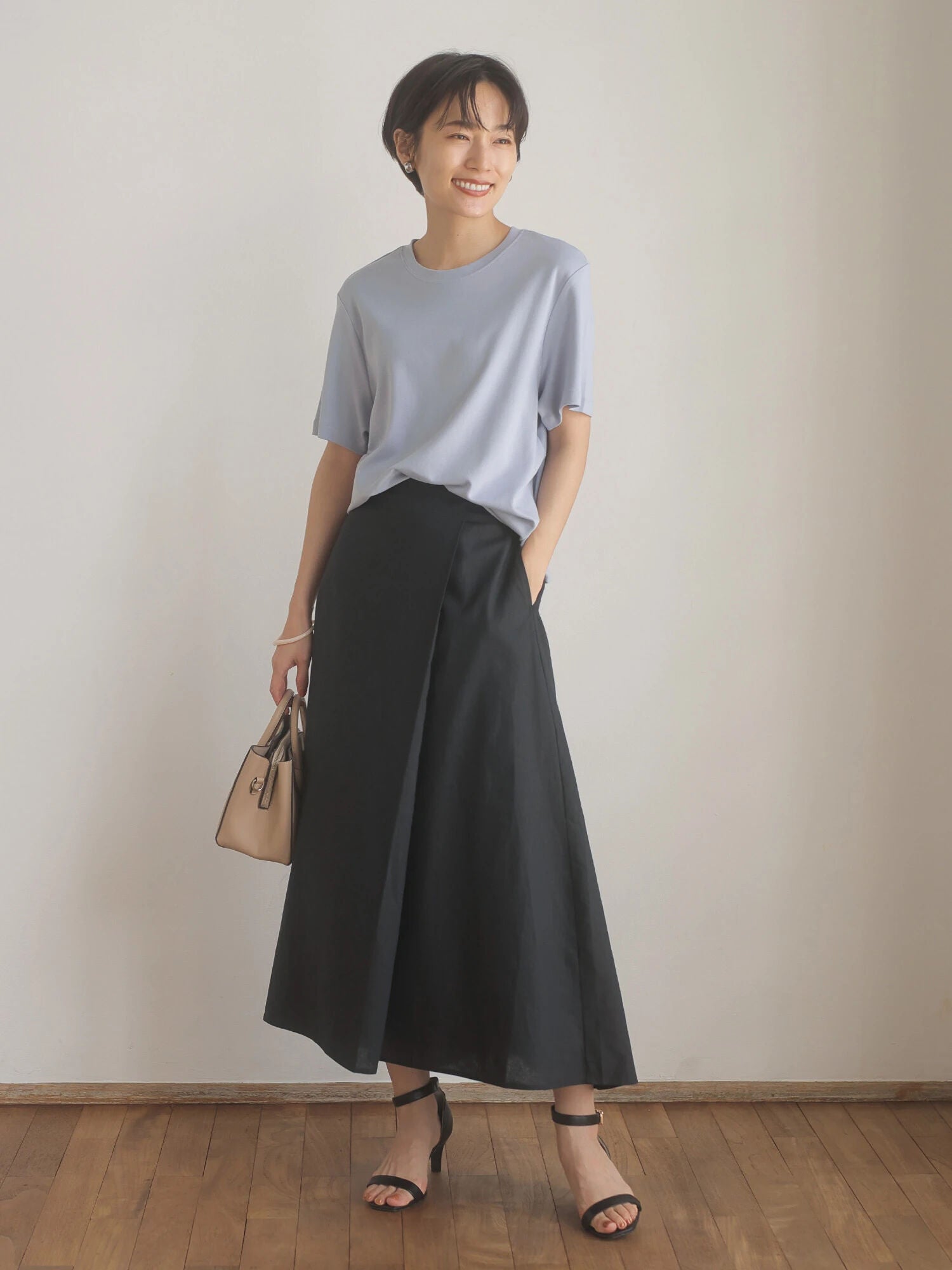 Elena Linen Flared Skirt