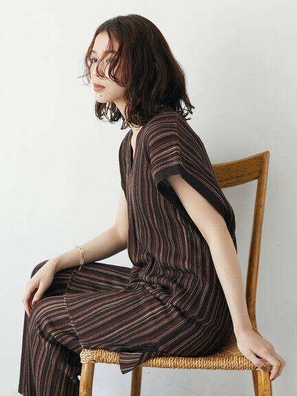 Saka Jacquard knit Stripe Tunic