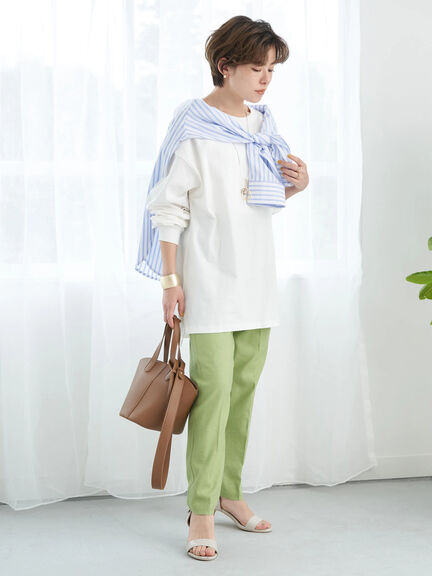 Meira Linen Blend Tapered Pants