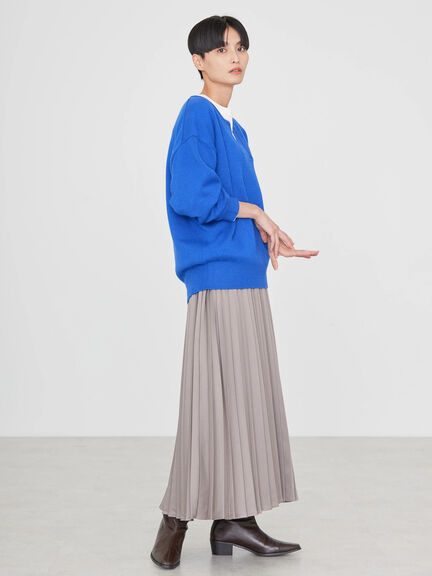 Masumi Satin Pleated Skirt - Bobo Tokyo