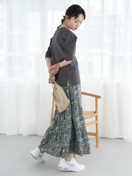 Jalessa Two Tiered Print Skirt