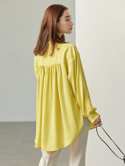 Maemi Satin Gathered Blouse