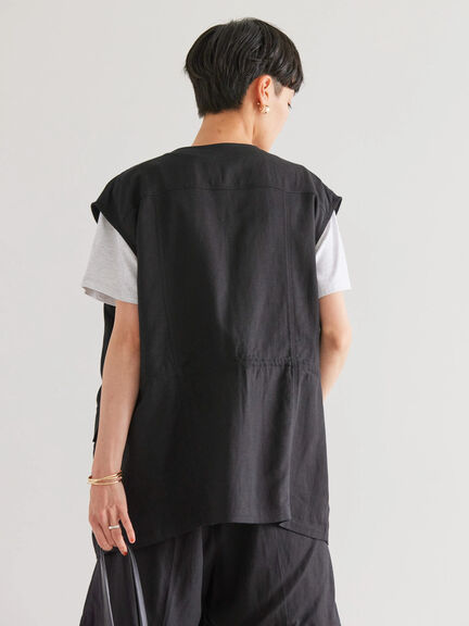 Shaaya Linen Blend Vest