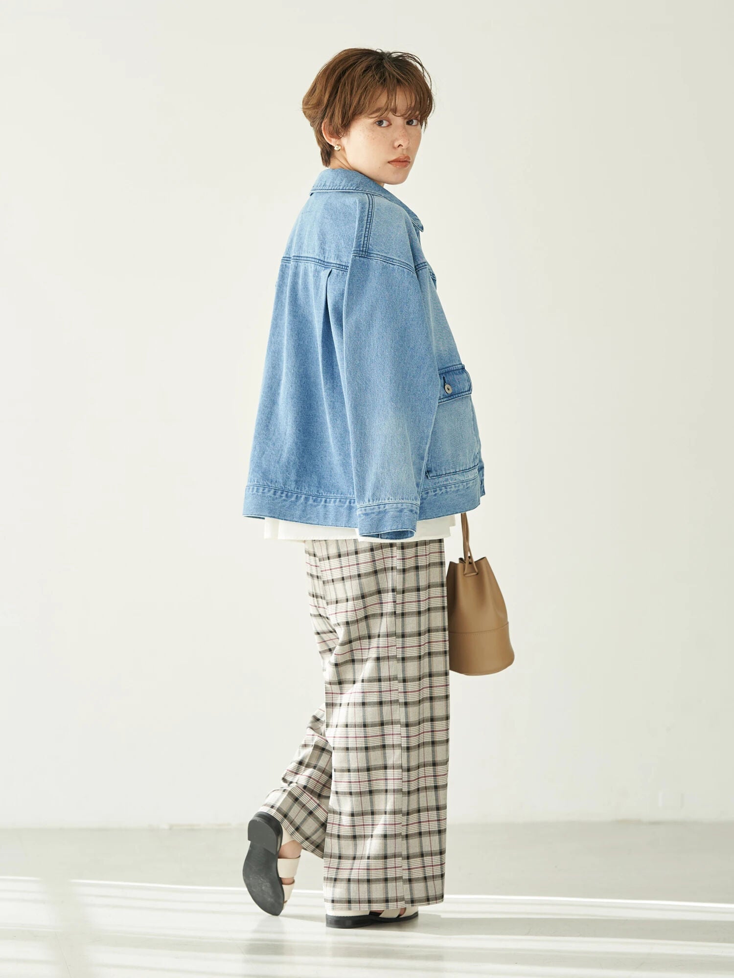 Keito Plaid Wide Pants