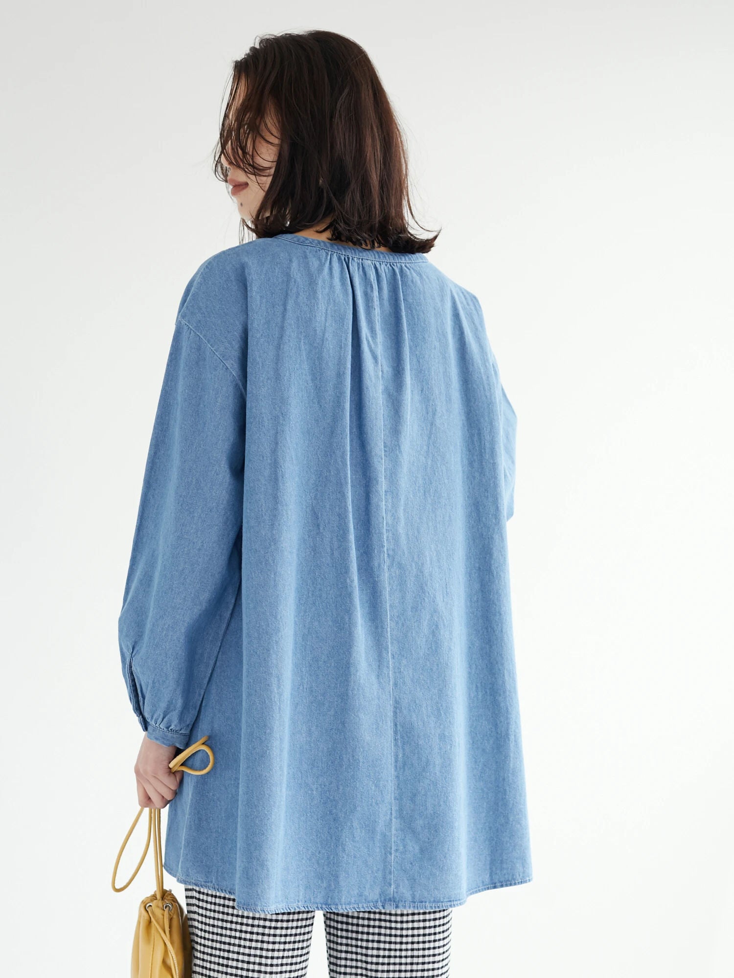 Hena Denim Switching Tunic