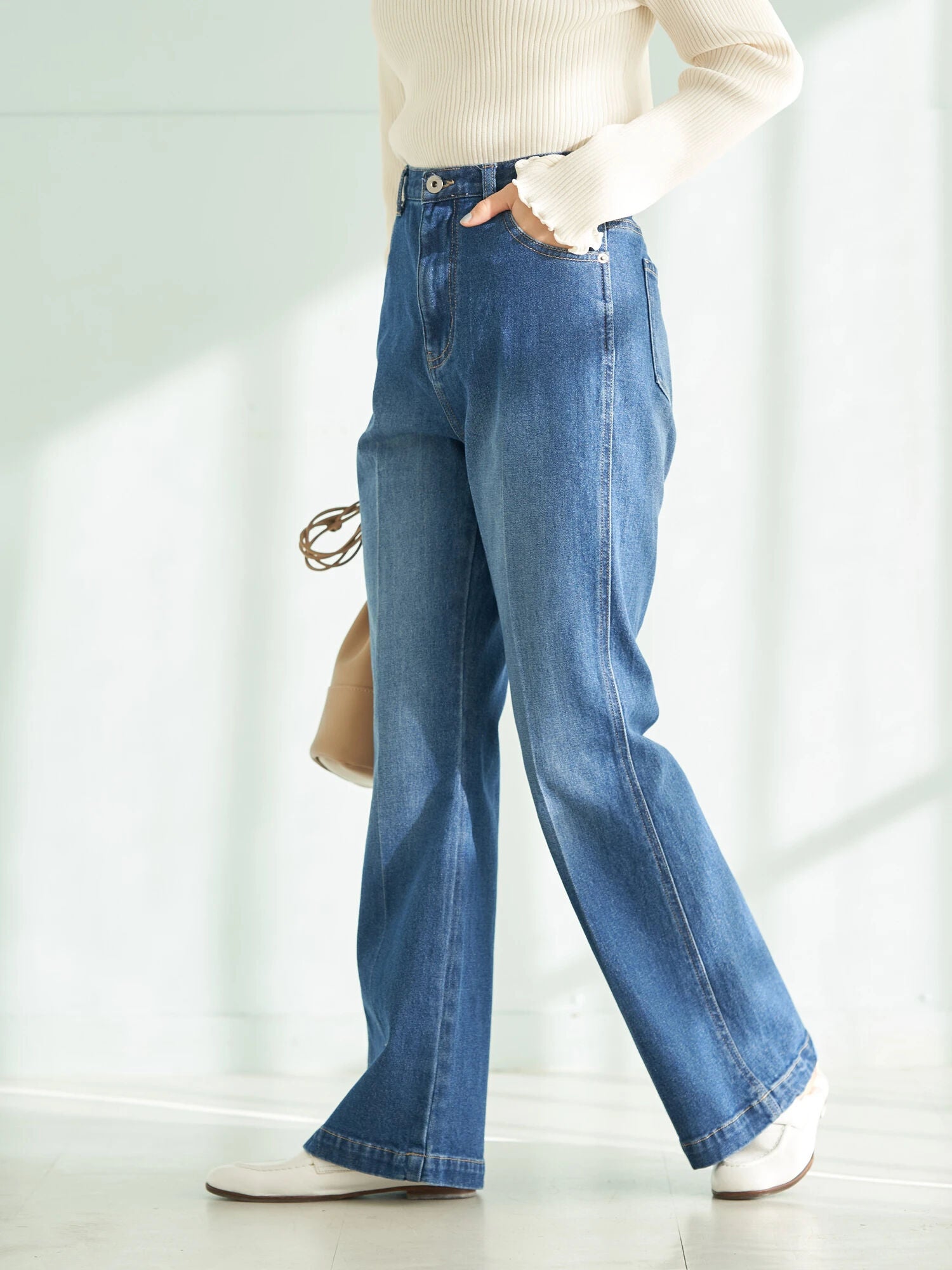 Yubi Denim Flared Pants