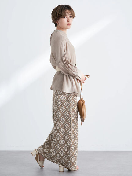 Yoryu High Neck Blouse