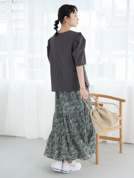 Jalessa Two Tiered Print Skirt