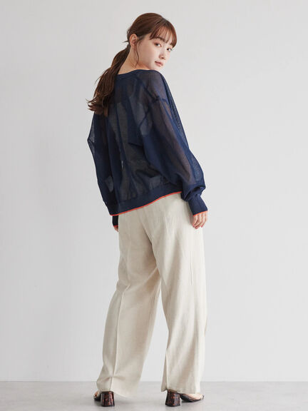 Yusa V-neck Sheer Cardigan