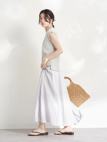 Pucca Linen Blend Flare Skirt