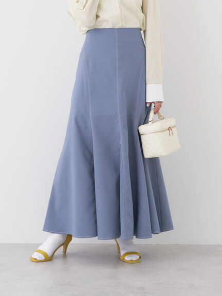 Kizuna Stitch Panel Flared Skirt