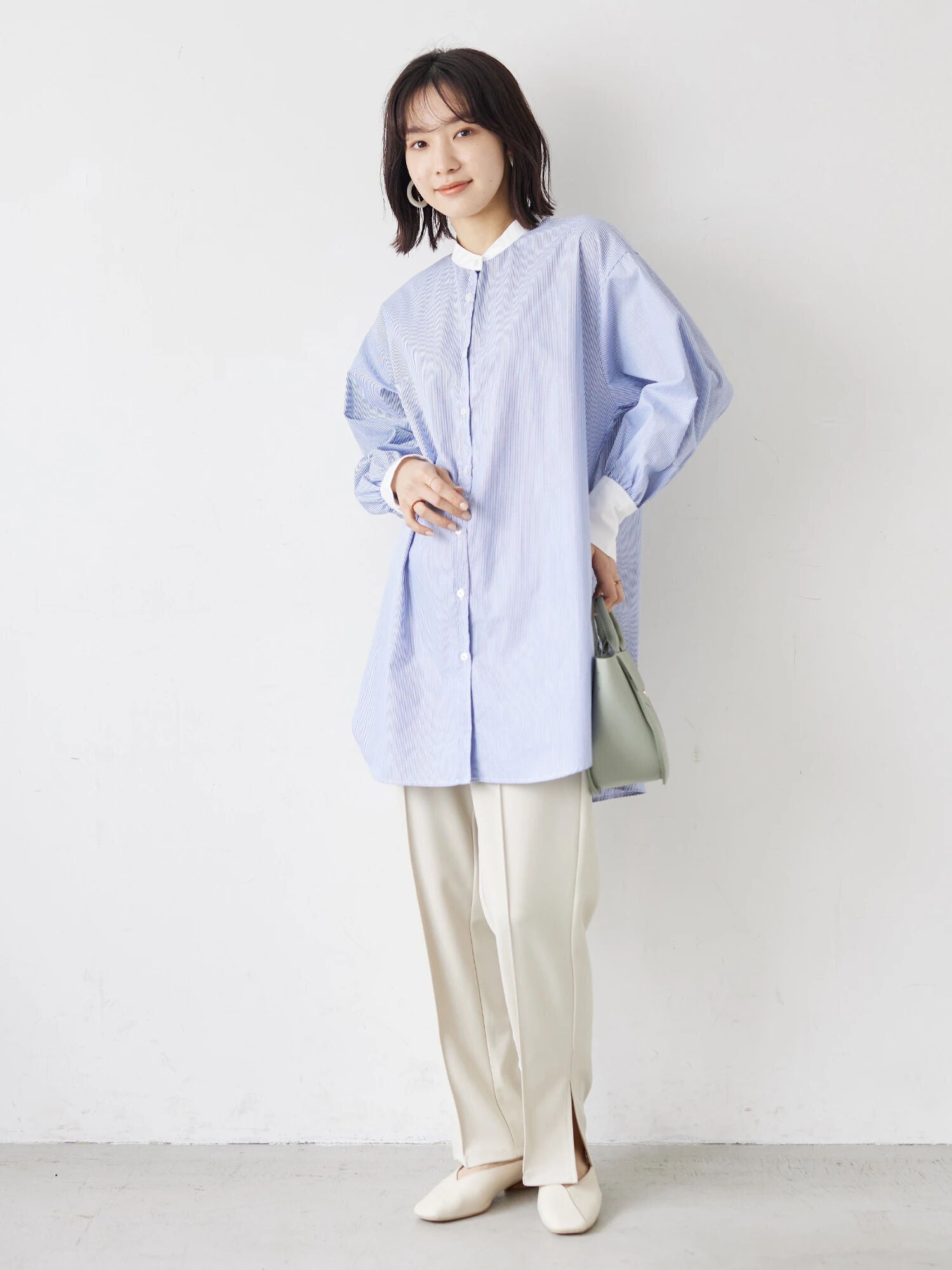 Camile Striped Cleric Shirt