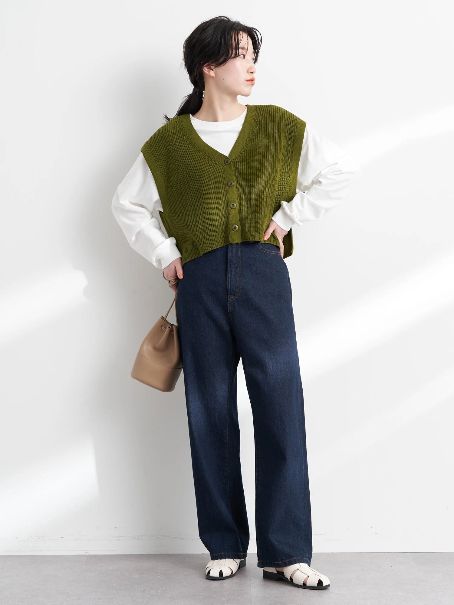 Makiko 2way knit vest