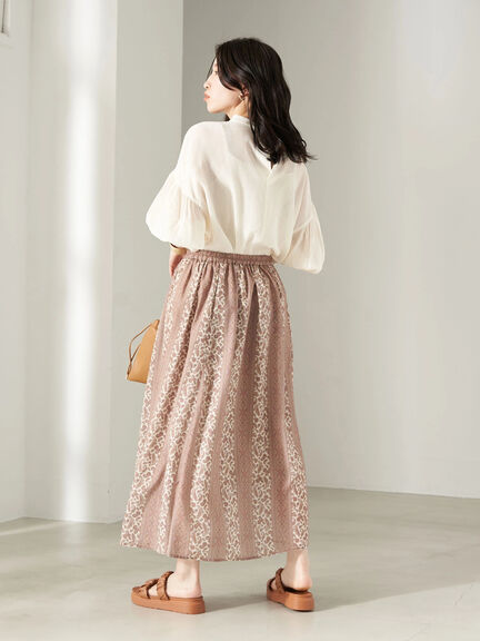 Rok flare Etna Pattern Gathered Skirt