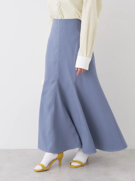 Kizuna Stitch Panel Flared Skirt