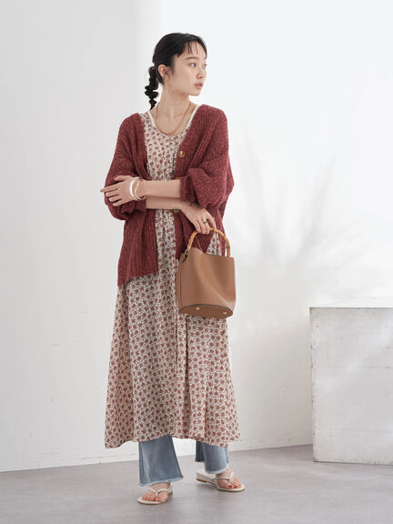 Kimono dress - Haori V-Neck Flower Dress