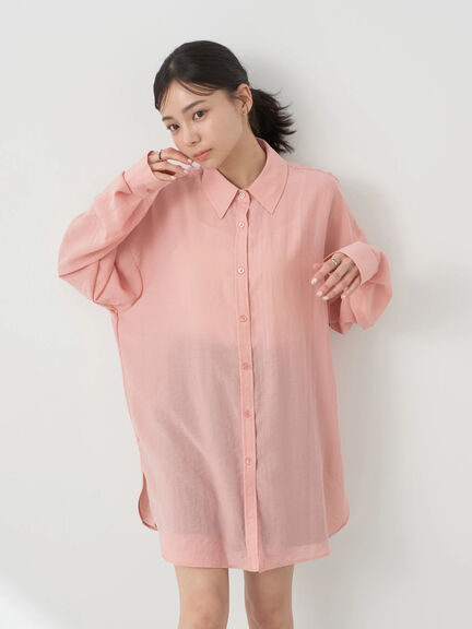 Boyfriend shirt Hakuto Sheer Shirt