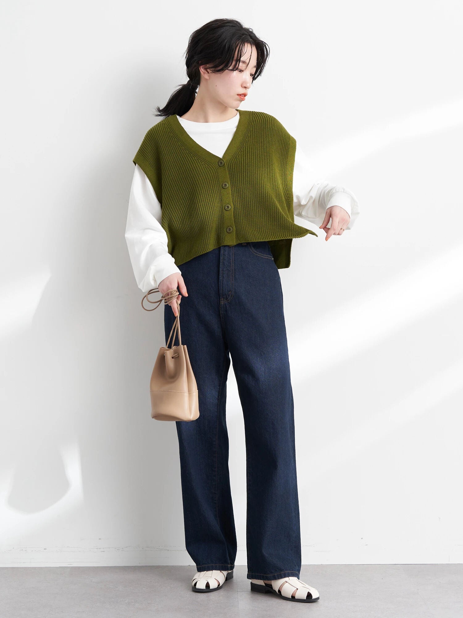 Makiko 2way knit vest