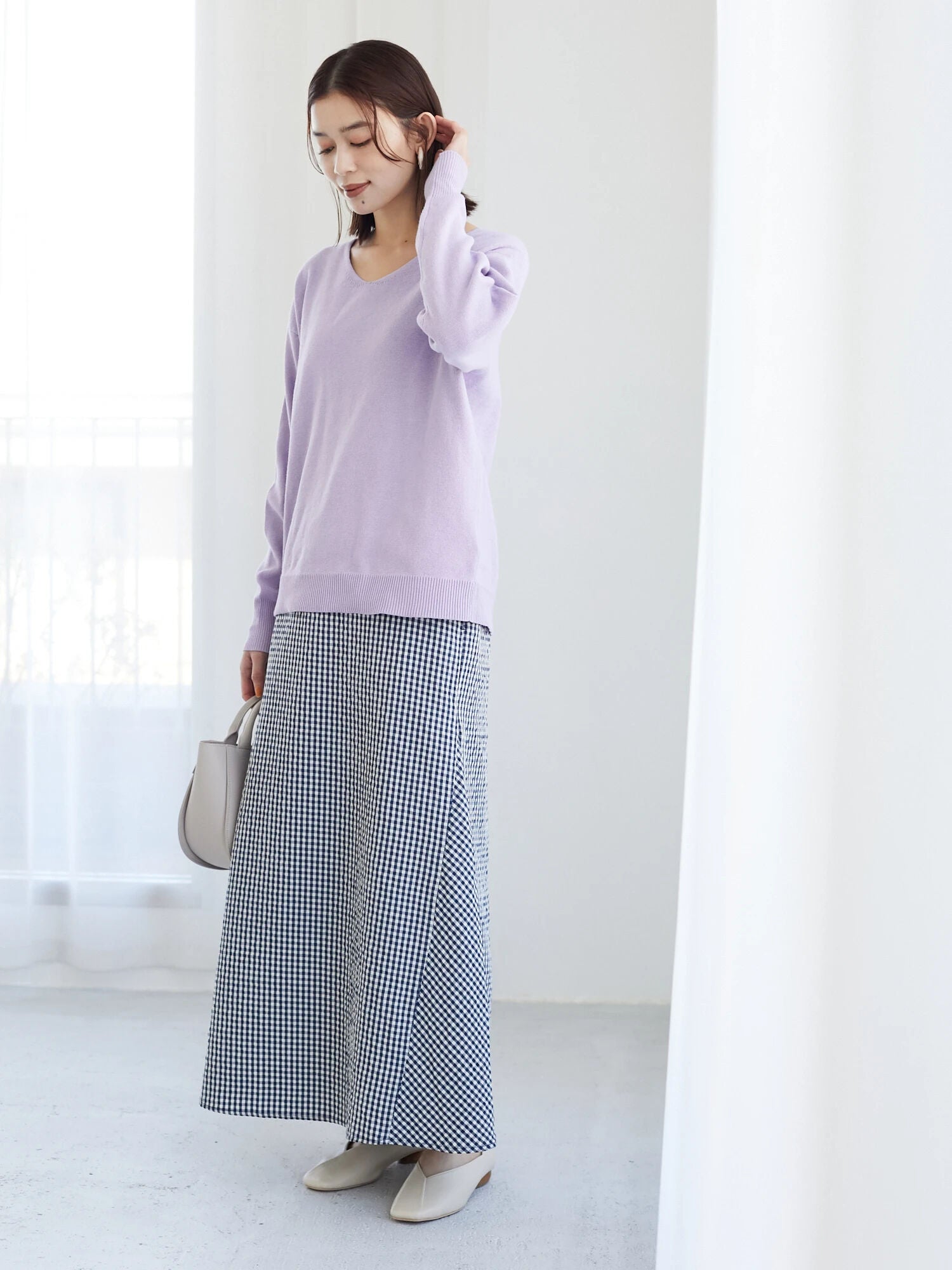 Vita Gingham Check Skirt